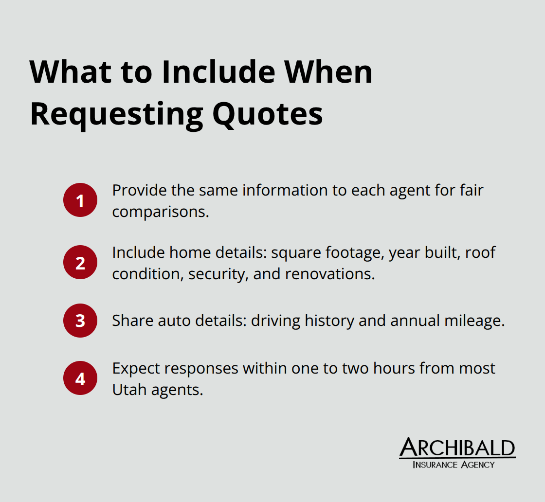 Checklist of details to share for accurate Utah insurance quotes - Local agents Utah