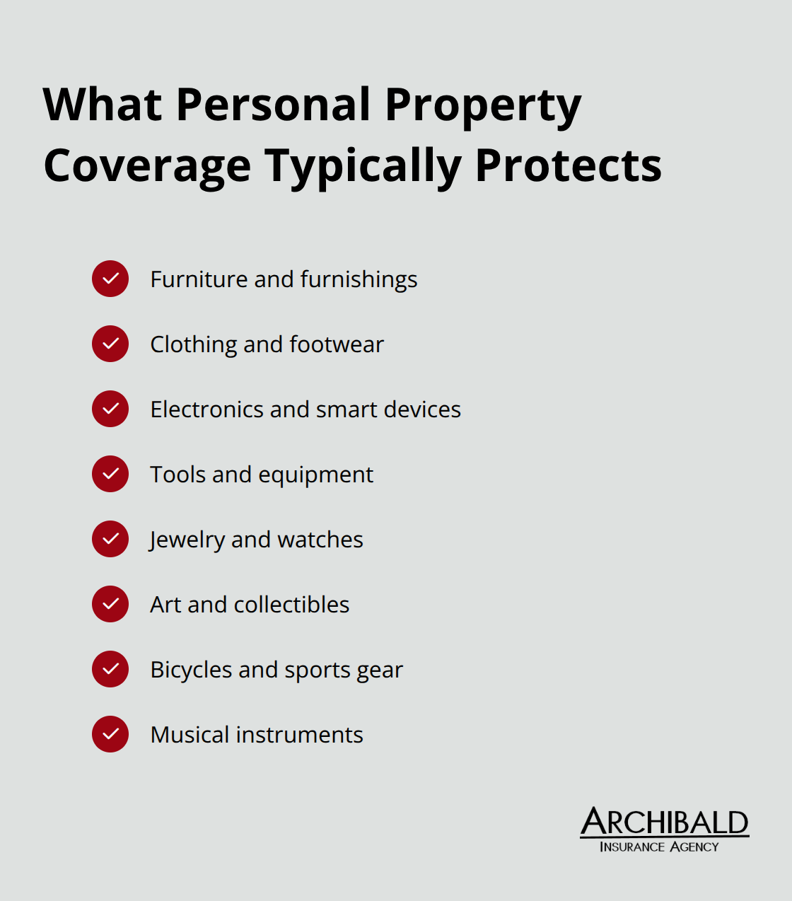 Common belongings protected by personal property coverage in a homeowners policy. - personal property coverage homeowners insurance